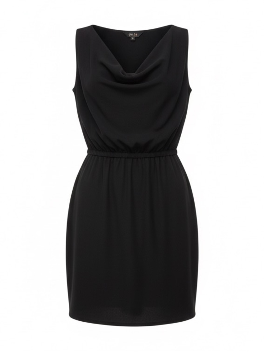 Guess Cowl Neck Mini Dress With Elastic Waist